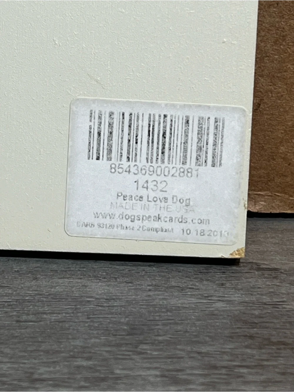 Peace Love Dog Vertical Wall Plaque